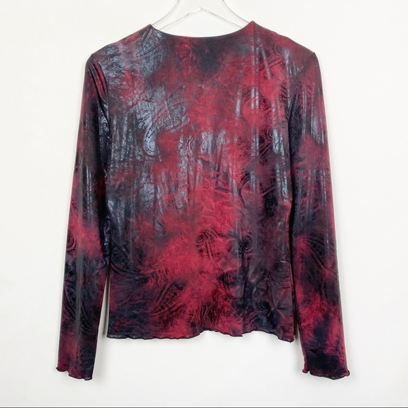 The Sublym's Paris Stretch Knit Paidley Lace Top - Picture 2 of 9